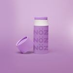 Load image into Gallery viewer, Front view of Nöz Color Variety Sunscreen. Purple with cap off
